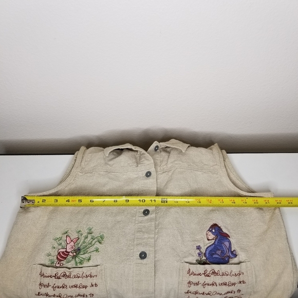 Embroidered Eeyore And Piglet Womens Button Down Shirt Vest The Disney S… - Picture 11 of 16